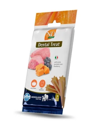 FARMINA N&amp;D Pumpkin Dental Treat Lamb Blueberry Medium/Maxi 100 g batoane dentare pentru caine talie medie si mare