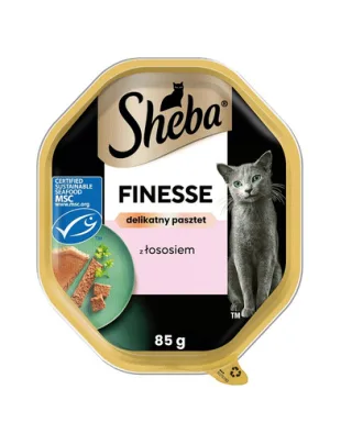 SHEBA Finesse mousse cu somon 85 g hrana pentru pisici