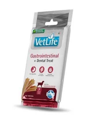 FARMINA Vet Life Dental Treat Gastrointestinal Medium/Maxi 100 g batoane dentare caini talie medie si mare, cu probleme gastrointestinale