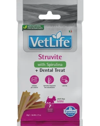 FARMINA Vet Life Dental Treat Struvite Mini 60 g batoane dentare pentru caine de talie mica