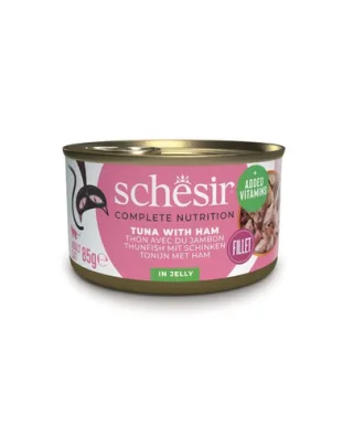 SCHESIR Hrana umeda Ton cu sunca in aspic 85 g pentru pisici