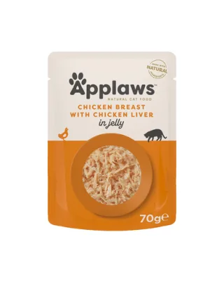 APPLAWS plic mancare pisici 70 g pui si ficat in aspic