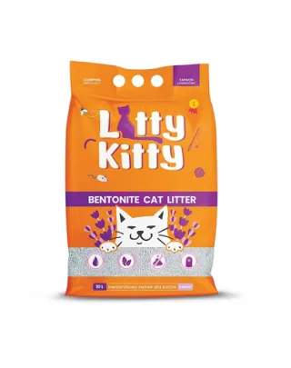LITTY KITTY Nisip litiera pisica, bentonita, cu miros de lavanda 10 l (8 kg)