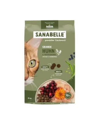 SANABELLE Grande hrană uscată pisici mari cu pui 8 kg