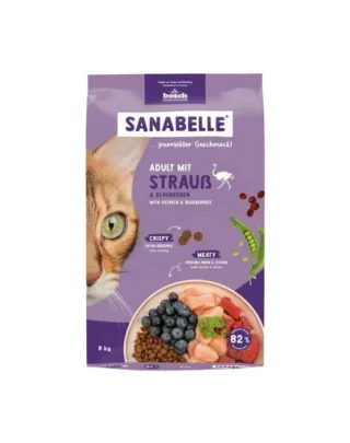 SANABELLE Adult 8 kg hrană uscată cu struț pentru pisici adulte