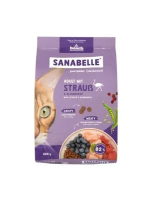 SANABELLE Adult 400 g hrană pisică adultă, cu struț