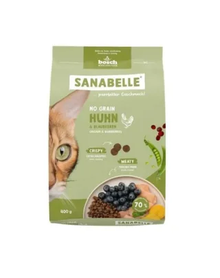 SANABELLE No Grain 400 g hrană completă fără cereale pentru pisici, cu pui