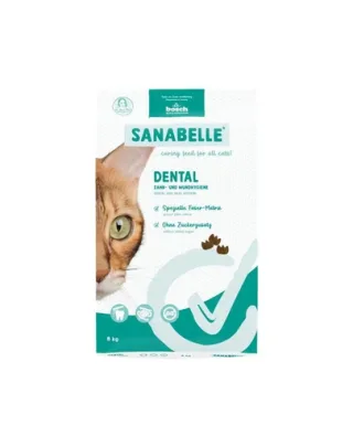 SANABELLE Dental 8 kg hrană pentru pisici care susține îngrijirea dentară