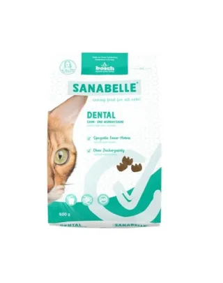 SANABELLE Dental 400 g hrană pentru pisici care susține îngrijirea dentară