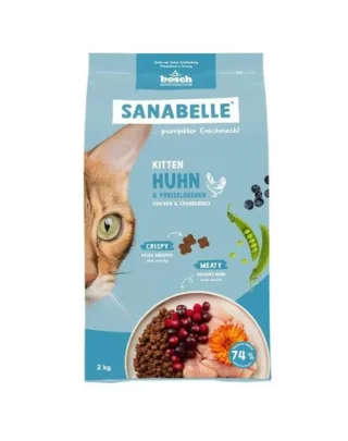 SANABELLE Kitten 2 kg hrană cu pui pentru pisoi și pisici gestante și lactante