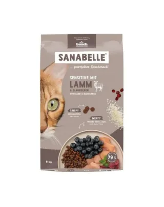 SANABELLE Sensitive hrană pentru pisici cu sistem digestiv sensibil cu miel, 8 kg