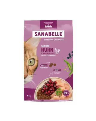 SANABELLE Senior 8 kg hrană cu pui pentru pisici adulte și bătrâne