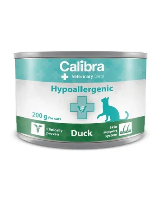 CALIBRA Veterinary Diet Cat Hypoallergenic Duck 200 g aliment dietetic pentru pisici