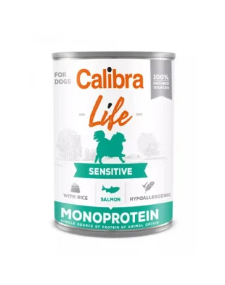 CALIBRA Dog Life Sensitive Salmon with Rice 400 g somon si orez hrana caini