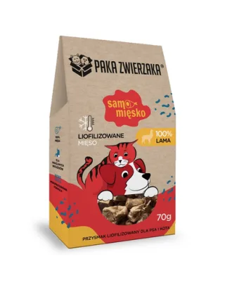 PAKA ZWIERZAKA Carne pură de lamă 70 g carne liofilizată pentru câini și pisici