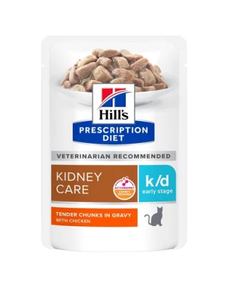 HILL'S Prescription Diet Feline k/d Kidney Care Early Stage cu pui 12x85g