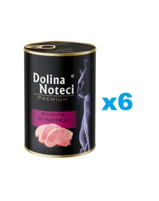 DOLINA NOTECI Premium Bogată în curcan 6x400 g hrană pisică