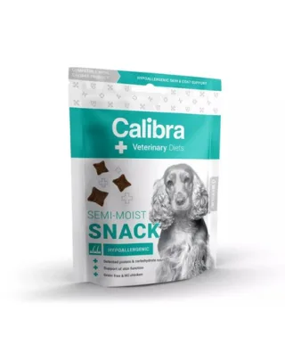 CALIBRA Veterinary Diet Semi-moist Snack Hypoallergenic 120 g gustare functionala semiumeda, pentru caini adulti cu probleme ale pielii si blanii