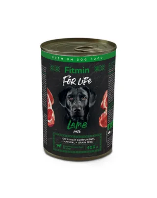 FITMIN For Life dog pate cu miel pentru caini 400 g