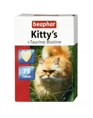 BEAPHAR Kitty’s recompense pisici cu taurină și biotină 75 buc