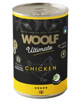 WOOLF Ultimate Adult Dog Chicken with Sage 400g hrană umedă câini pui cu salvie 400g