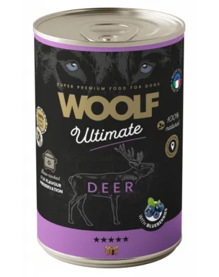 WOOLF Ultimate Adult Dog Deer and Blueberries 400g hrană câini vânat cu afine