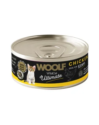 WOOLF Wild Cat Ultimate Kitten Chicken Pate 85g hrană cu pui pentru pisoiași