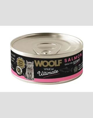 WOOLF Wild Cat Ultimate Kitten Salmon Pate 85g hrană umedă cu somon pentru pisoiași