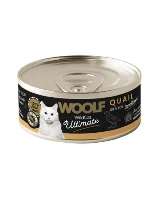 WOOLF Wild Cat Ultimate Sterilised Quail pate 85g hrană pisici sterilizate cu prepeliță