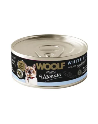 WOOLF Wild Cat Ultimate Sterilised White Fish Pate 85g hrană cu pește alb pisici sterilizate