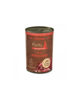 FITMIN Purity Adult Dog Beef with liver 400g hrană umedă câini vită și ficat, fără cereale