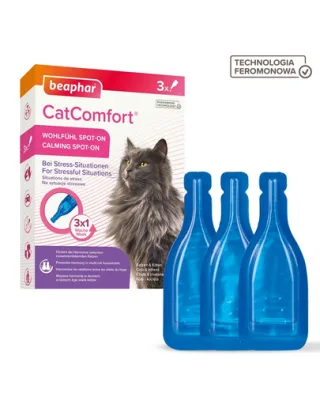 BEAPHAR CatComfort Calming Spot-On 3x0,55 ml picături cu feromoni pentru pisici