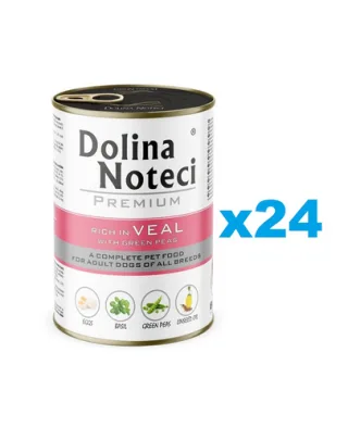 DOLINA NOTECI Premium hrană câine 24x400 g vițel și mazăre