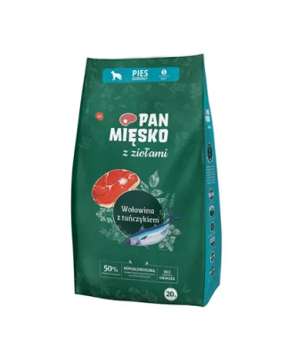 PAN MIĘSKO hrana caine talie mica S 20 kg ierburi aromatice, vita si ton