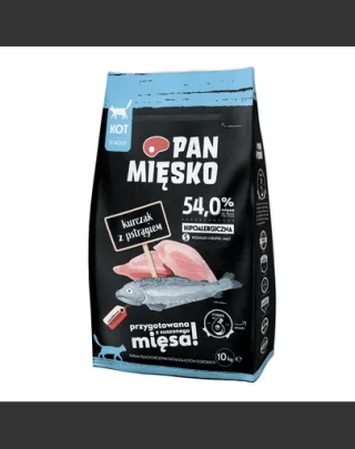PAN MIĘSKO Hrana pisici adulte, cu pastrav si pui S 10 kg