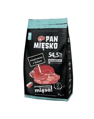 PAN MIĘSKO Sac hrana caini talie foarte mare, cu porc si mistret XL 9 kg