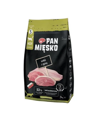 PAN MIĘSKO hrana pentru pisici, curcan si gasca S 5 kg