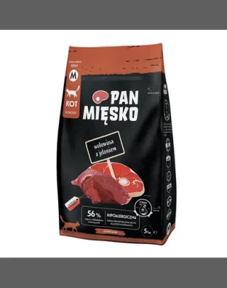 PAN MIĘSKO mancare pisici cu vita si caprioara M 5 kg