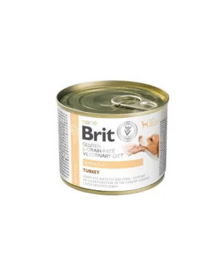 Conservă BRIT VD Grain Free Hepatic 200 g curcan și mazăre pentru câini cu afecțiuni hepatice