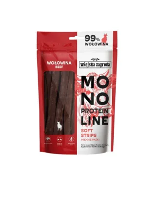 WIEJSKA ZAGRODA benzi moi monoproteice cu vită pentru câini 100 g