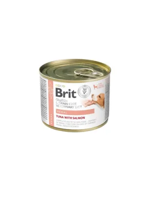 BRIT Veterinary Diet Grain Free Renal 200 g dietă câini cu insuficiență renală, ton și somon