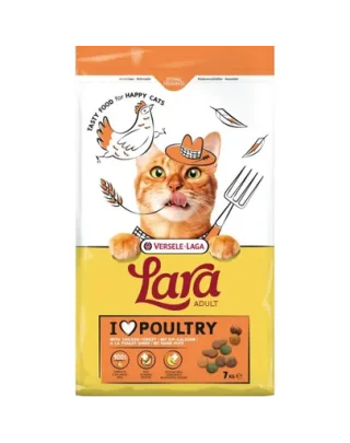 VERSELE-LAGA Lara Adult Turkey &amp; Chicken 7 kg hrană pisici, curcan și pui