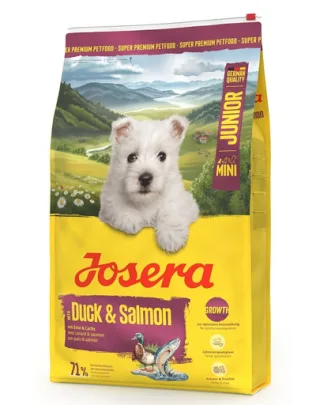 JOSERA Mini Junior Duck &amp; Salmon 10 kg hrană căței mici cu rață și somon