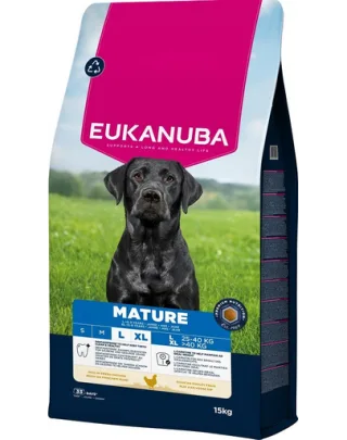 EUKANUBA Mature Large Breeds Chicken 15 kg hrană câini maturi rase mari bogat în pui proaspăt
