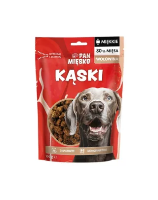 PAN MIĘSKO Cubulețe de Vită gustare pentru câini 100 g