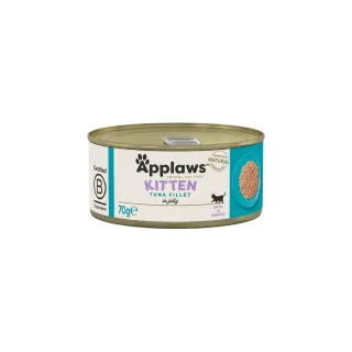 APPLAWS Kitten, Ton, conservă hrană umedă pisici junior, (în aspic), 70g