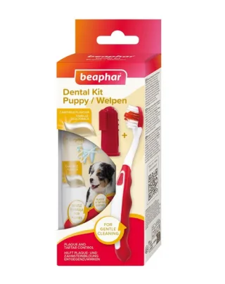 BEAPHAR Puppy Dental Kit pastă și periuțe pentru căței