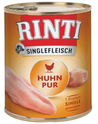 RINTI Singlefleisch Chicken Pure hrana monoproteica pentru caini, cu pui 800 gr