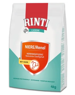 RINTI Canine Kidney/Renal Chicken hrana sustinere functie renala caini 4kg cu pui