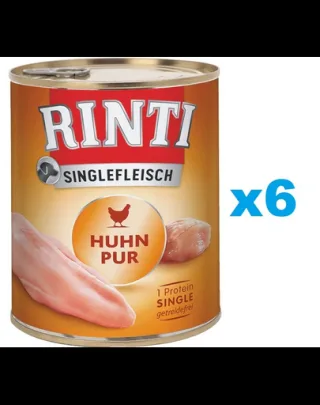 RINTI Singlefleisch Chicken Pure monoproteina pui 6x800 g pentru caine